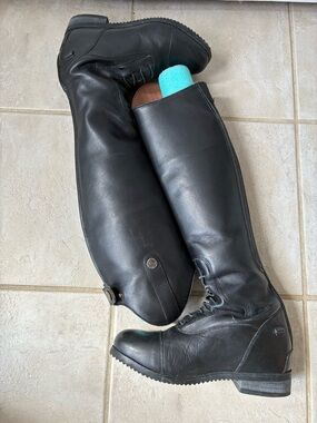 Black Riding Boots - Leather Tall Women's Equestrian Boots